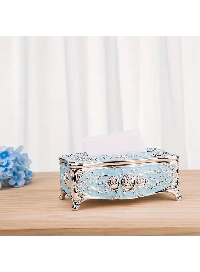 حامل علبة المناديل الذهبي الوردي أنيق من البلاستيك مربع الشكل ديكور لغرفة المعيشة غرفة النوم الحمام - Image 5